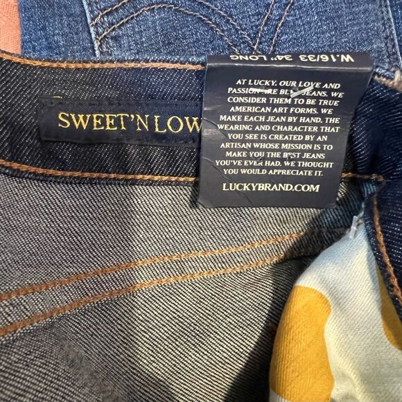 New! Lucky Brand Sweet N’ Low Bootcut High-Rise Blue Women Jeans Sz 16/33 Long - Picture 9 of 12